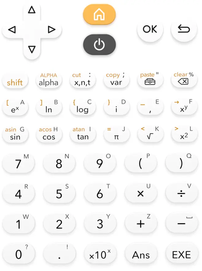 Clavier hiérarchisé de la calculatrice graphique NumWorks