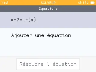 Accueil de l'application Solveur